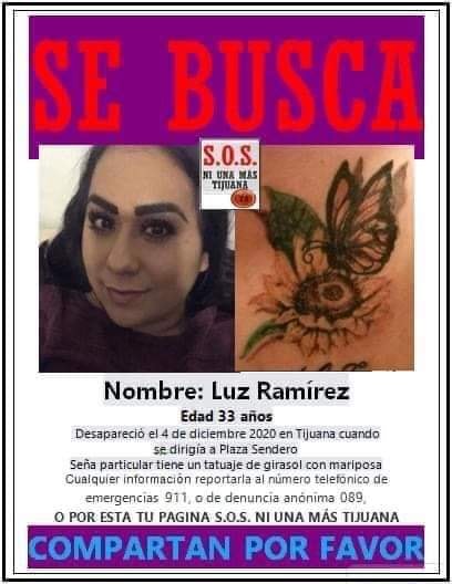 mujer desaparecida, Tijuana