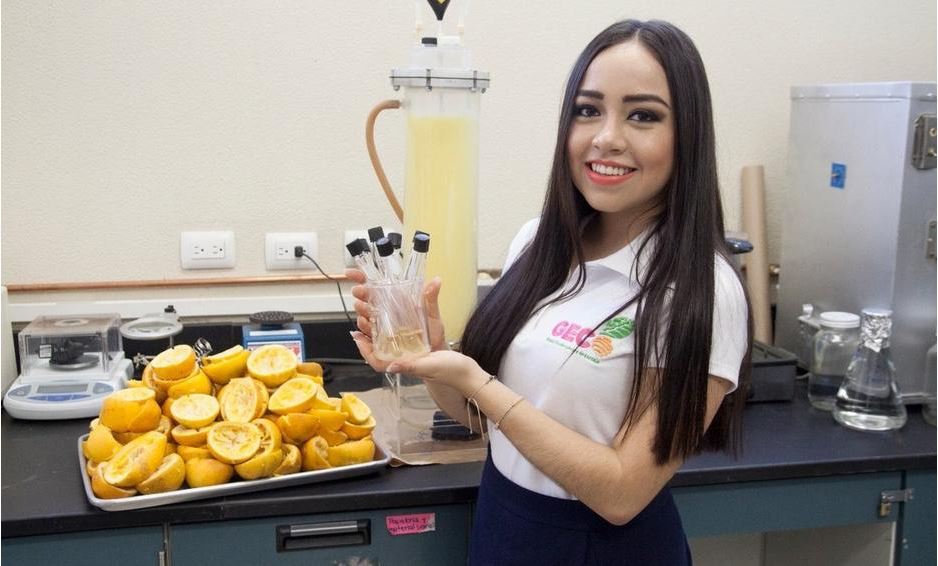 Orgullo Mexicano, Joven, crea bioplástico, cascaras de naranja