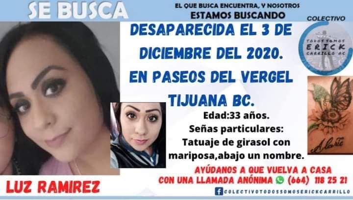 3 meses ,desaparecida ,Luz Ramírez